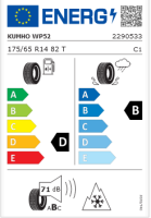 Hyundai i10 (AC3) winter complete wheel, LV4, 5,5x14 ET42 + Kumho WP52