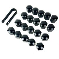 Black cover caps for wheel nuts - 20 pcs, SW21