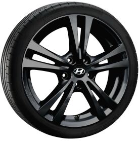 Hyundai Kona Winterkomplettrad, HMD01 Black, 6,5x16 ET 45 + Kumho WinterCraft WP52 + TPMS