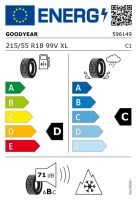 Hyundai KONA SX2 Winterkomplettrad, Padang Silver, 7,5x18 ET49,5 + Goodyear, UltraGrip Performance +