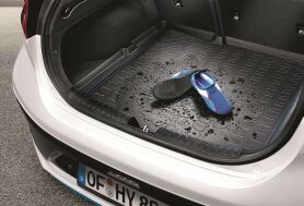Trunk liner, IONIQ with trunk loudspeaker and luggage undertray
